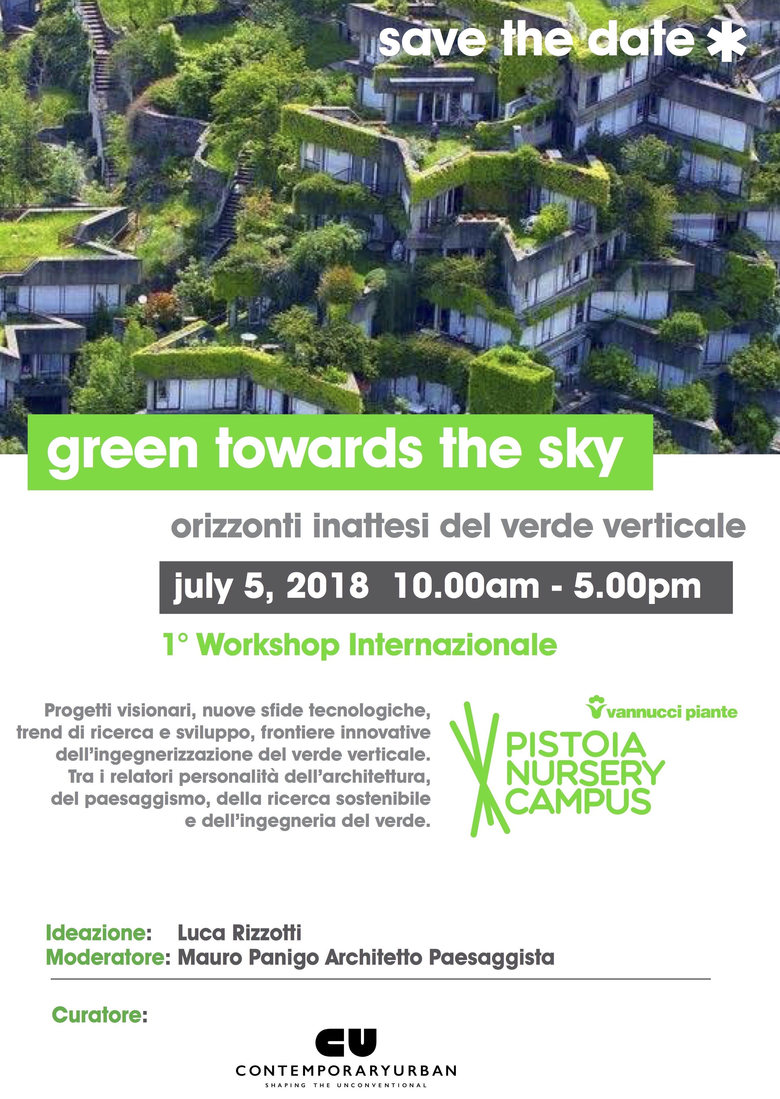GREEN TOWARDS THE SKY > 1st INTERNATIONAL WORKSHOP ON THE VERTICAL & ROOF GREEN